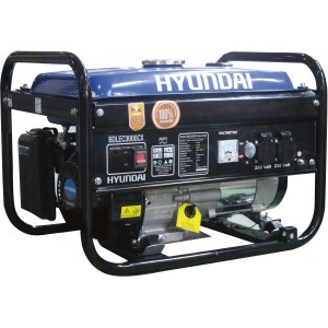 Generatore di corrente t.b.t. blu con telaio nero di Hyundai.