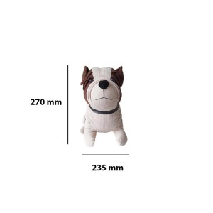 Fermaporta cane tessuto con sabbia 27x23,5 cm