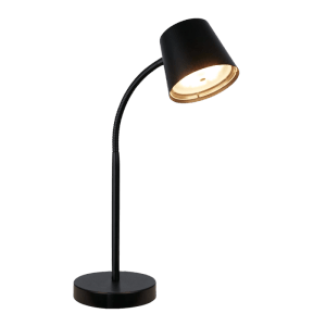 Lampada da tavolo LED Biwo 500 lm bianco caldo H 38,5 cm nera