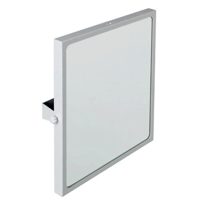 Specchio inclinabile Linea Paint in acciaio 55x60 cm bianco