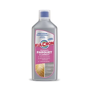 Flacone detergente Fulcron per parquet e laminati.