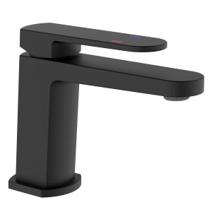 Miscelatore lavabo t.b.t. nero per bagno e toilette ospiti.