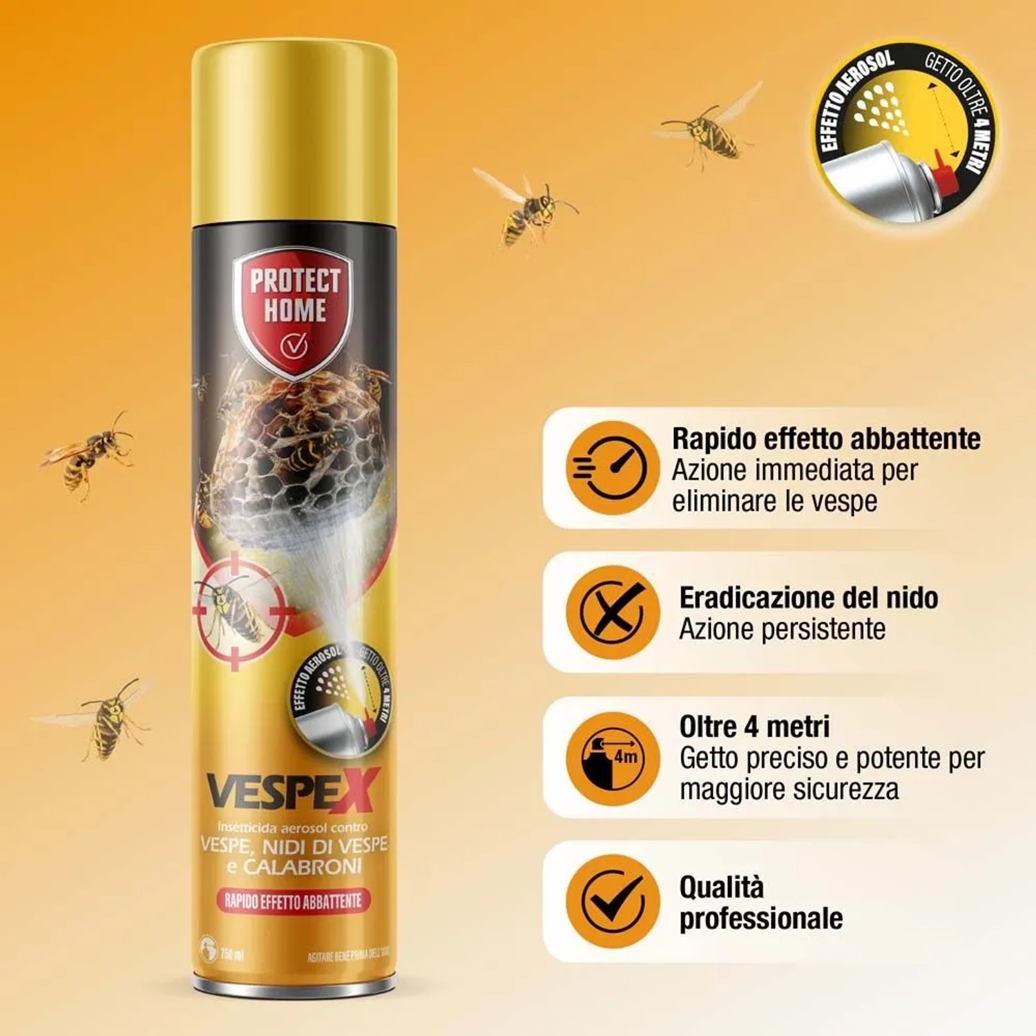 Spray vespicida per nidi di vespe e calabroni 750 ml acquista da OBI