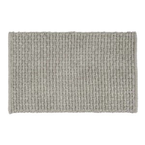 Tappeto da bagno Ecoli 50x80 cm grigio design intrecciato moderno