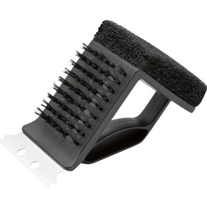 Spazzola per grill 3 in 1 Jamestown con raschietto, setole e spugna per la pulizia.