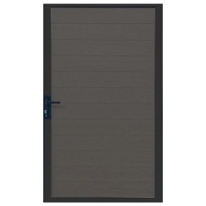 Cancello in WPC effetto liscio Antracite per pannello 90x180 cm antracite