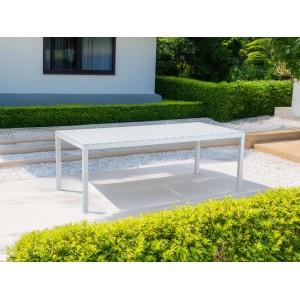 Tavolo da giardino Icara in alluminio e polipropilene 210x100xH75 cm