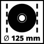 Immagine simbolo disco abrasivo, diametro 125 mm, per levigatrici.