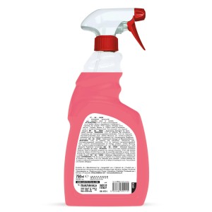 Detergente t.b.t. in flacone spray rosa per la pulizia della casa.