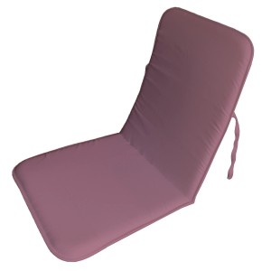 Cuscino da esterno t.b.t. color malva per lettini prendisole, con lacci.