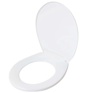 Sedile universale con cerniere in nylon termoplastico bianco
