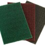 Set LUX di tamponi abrasivi manuali: 3 tamponi in verde, marrone e marrone scuro.