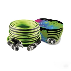 Tubo per irrigazione t.b.t. con accessori, arrotolato.