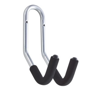 Gancio a muro t.b.t. in metallo con rivestimento nero.