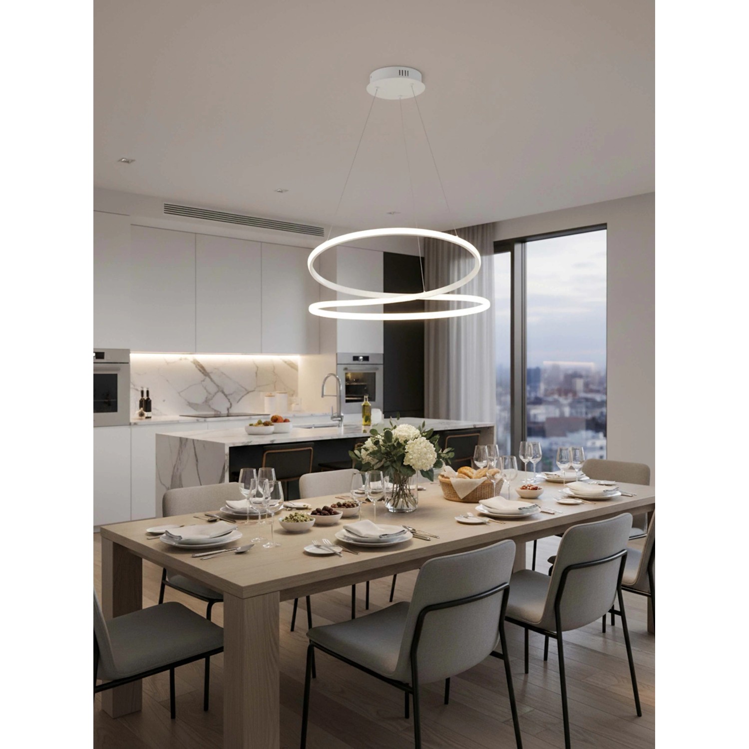 Sospensione LED Melissa 3800 lm 3000K 50x50 cm_4