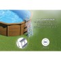 Piscina fuori terra tonda in acciaio decorazione legno Gre Ø 240 H 120 cm_4
