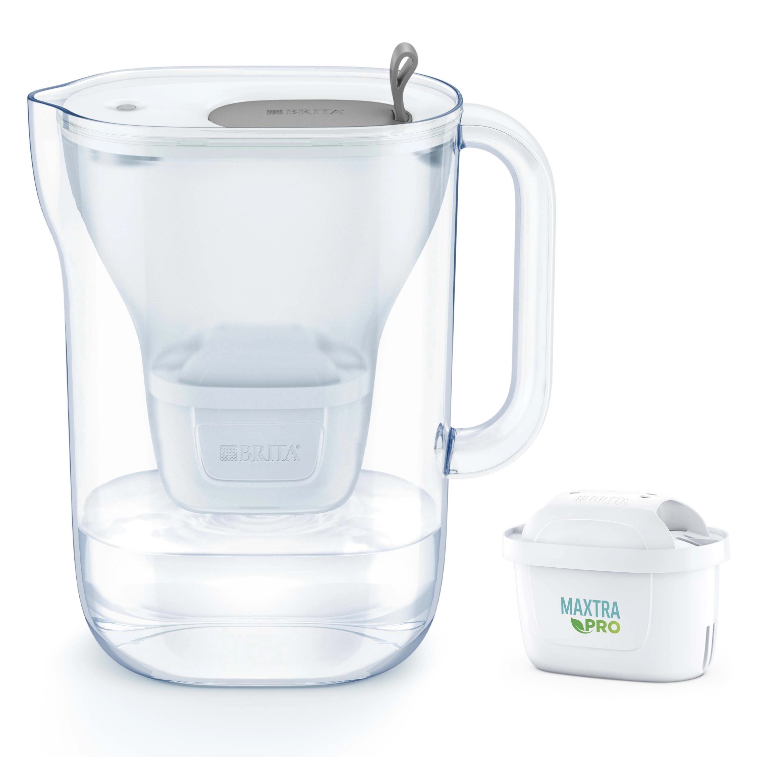 Caraffa Brocca Acqua Filtrante Brita Style 2,4L 1039173 1 Filtro incluso  Grigio