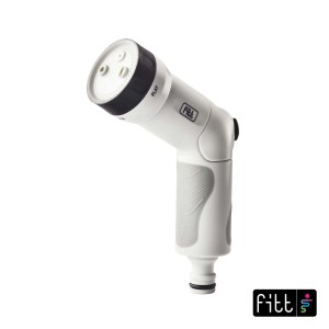 Pistola a spruzzo per irrigazione FITT, bianco/grigio, per tubi da giardino
