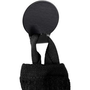 Wenko gancio rotondo in acciaio inox, autoadesivo, set da 2, nero. Ideale per bagno e cucina.