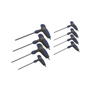 Set di chiavi LUX TX, 8 pezzi, con impugnatura a T e misure da TX9 a TX40.