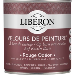 Idropittura lavabile Velours de Peinture Liberon Rouge Odeon 0,5 L