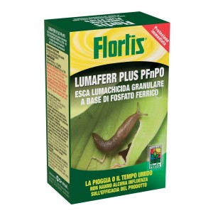 Confezione di esca per lumache Florlis, Lumaferr Plus PFnPO. Granuli per il controllo delle lumache.