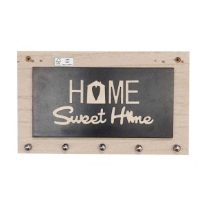 Bacheca portachiavi decorativa con scritta "Home Sweet Home" e ganci.