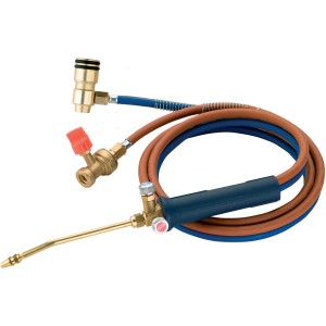 Accessorio per saldatura: t.b.t. con ugello, regolatore e tubo.