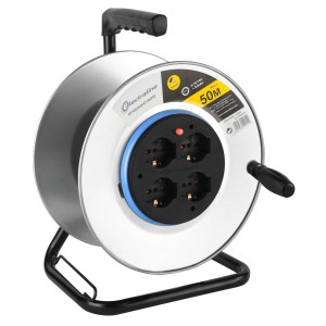 t.b.t. Avvolgicavo con 4 prese e maniglia.