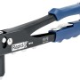 Rivettatrice Rapid RP10 con impugnatura morbida e 100 rivetti per diametro 3,2-4,8 mm.