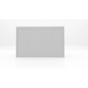 Pannello laterale grigio per padiglione/gazebo, composto da quattro elementi.