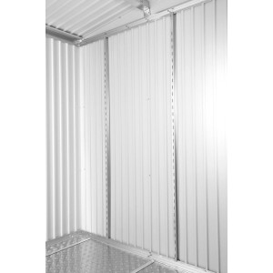 Montanti per scaffali Biohort per casetta da giardino AvantGarde, confezione da 2. Supporti per scaffali in metallo per montaggio in casetta da giardino.