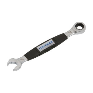 Chiave a cricchetto LUX Comfort 12 mm con impugnatura ergonomica.