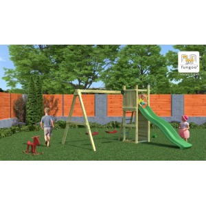 Gioco da giardino Funny con scivolo e altalene 345x284xh210 cm