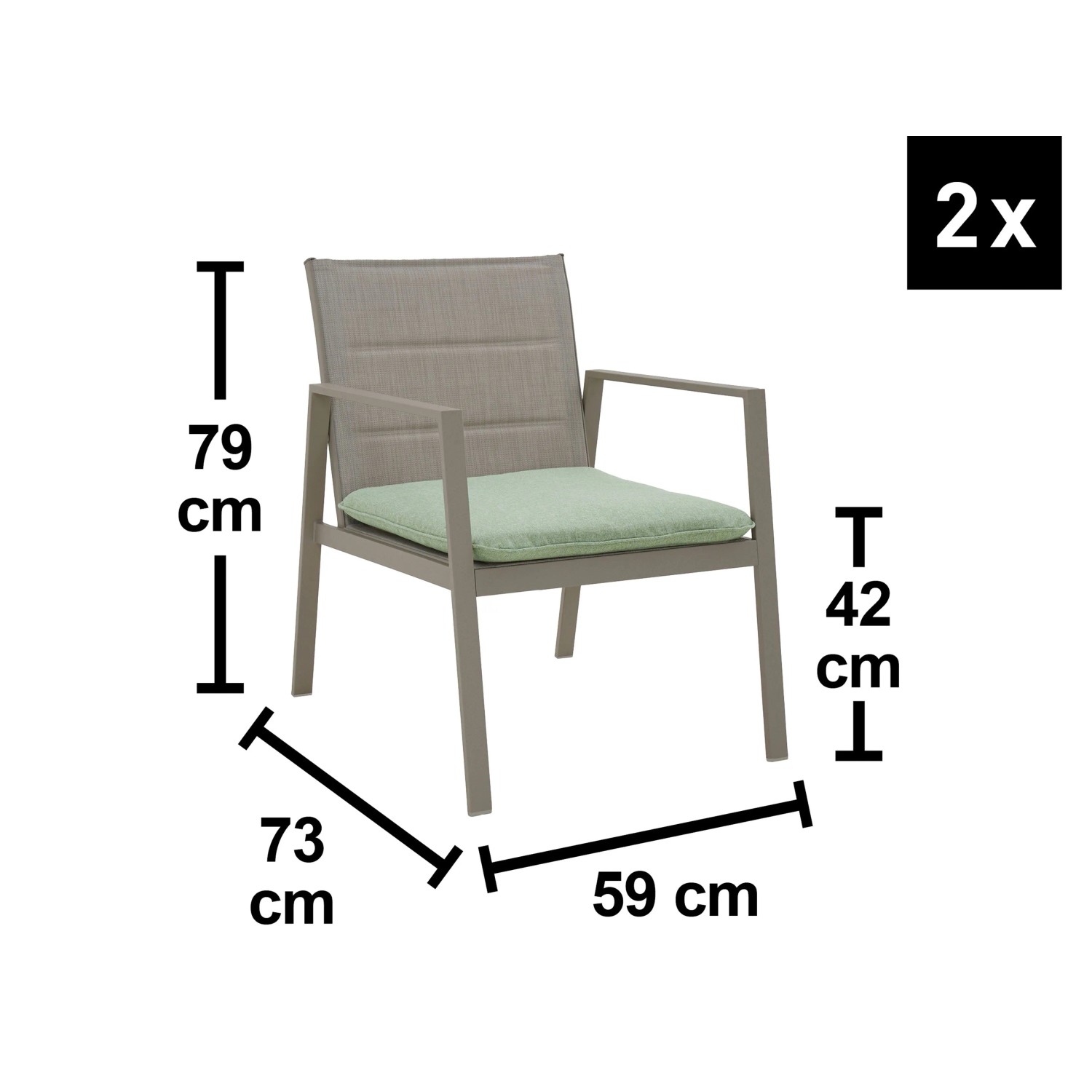 Salotto da giardino Jamapa in acciaio grigio chiaro 4 posti_10