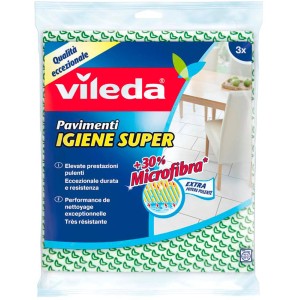 Panni per pavimenti Vileda, confezione da 3, per la pulizia dei pavimenti. Panni e spugne.
