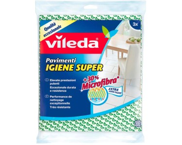 Panno Vileda pavimenti Igiene Super in microfibra 3pz