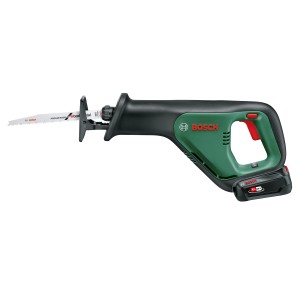 Seghetto alternativo a batteria Bosch AdvancedRecip 18 Solo in verde/nero con lama inserita.