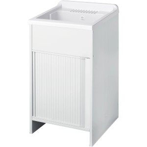 Mobile lavatoio bianco Lavatoi con anta a rullo.