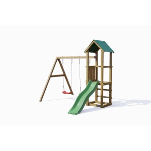 Gioco da giardino Lucas con scivolo e altalene 310x275xh245 cm