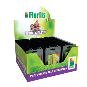 Braccialetto antinsetti in silicone profumato citronella colori assortiti
