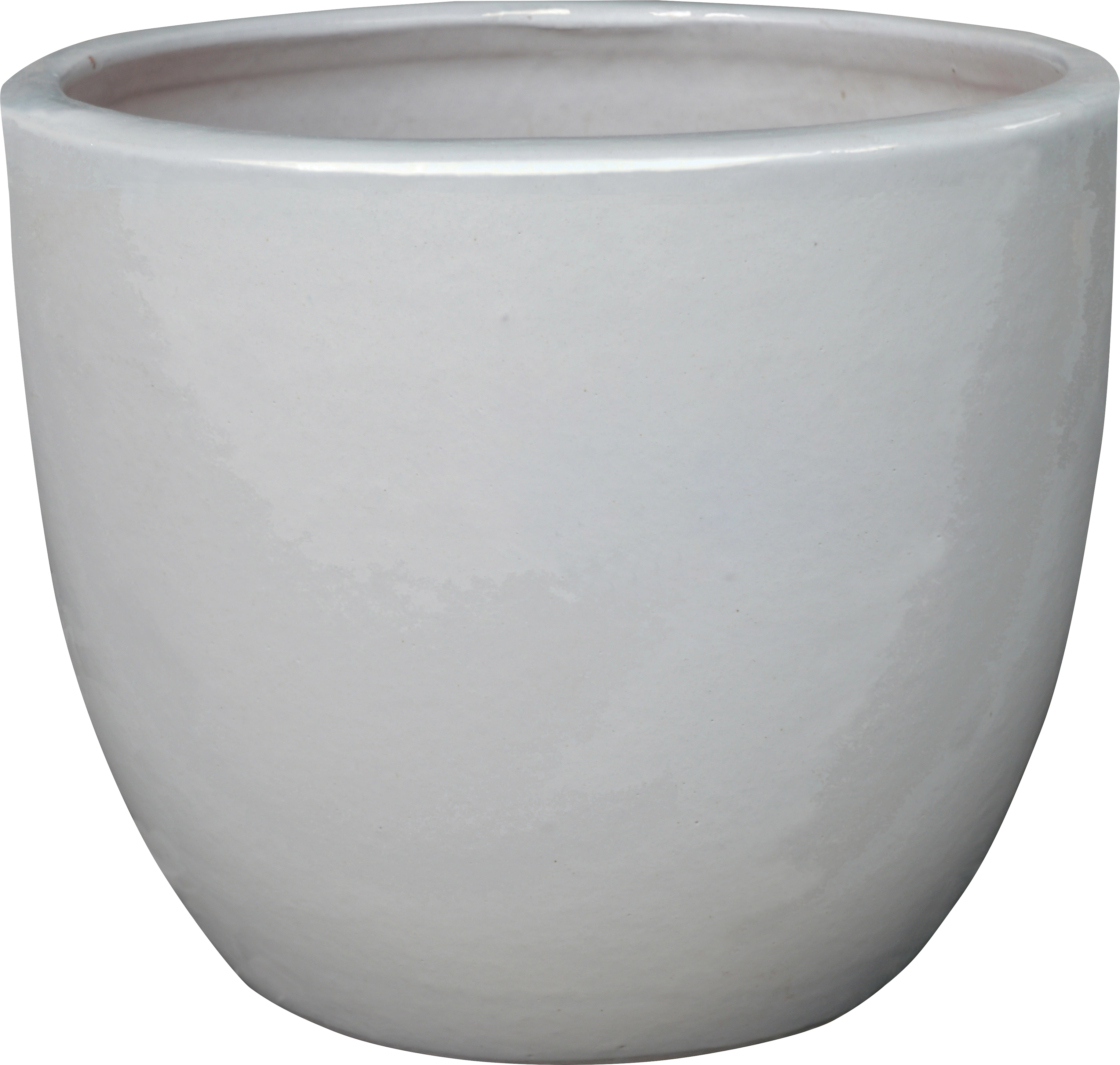 Vaso in ceramica smaltata bianco 24x24x19 cm