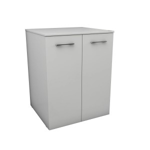 t.b.t. mobile bagno, mobile bagno grigio con due ante e maniglie.