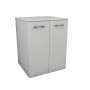 t.b.t. mobile bagno, mobile bagno grigio con due ante e maniglie.