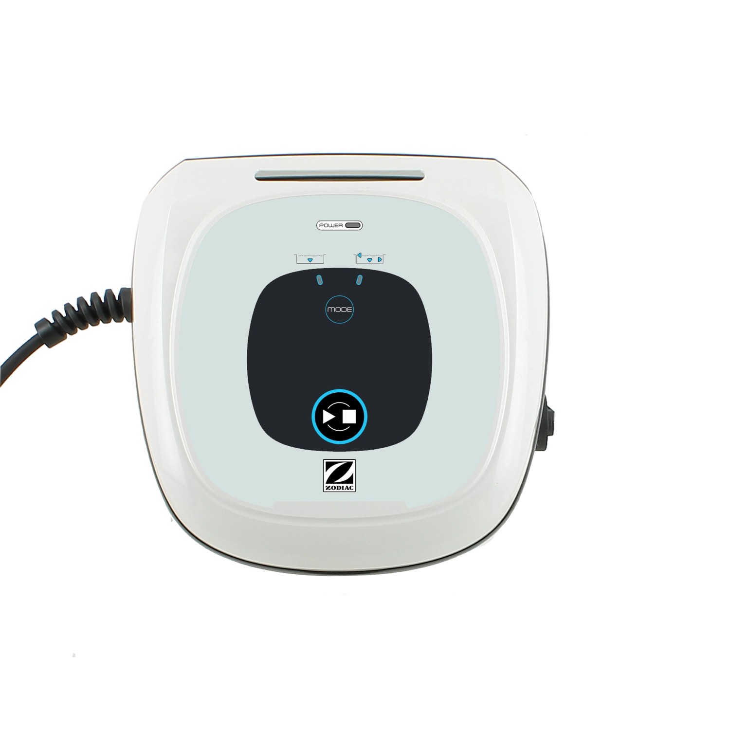 Unità di controllo robot piscina Zodiac CNX 2020, alloggiamento bianco con comandi.