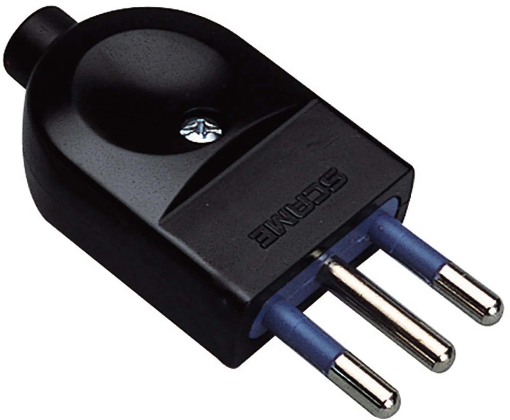 Spina Elettrica Italiana 10A 2P+T - Design Piatto Salvaspazio | 1500W 250V | 2 Pezzi Nero - Foto 6