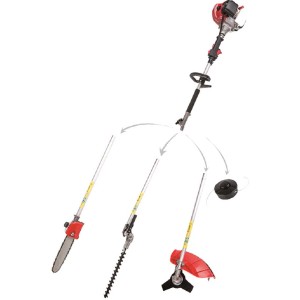 t.b.t. Multiutensile a batteria con motosega, tagliasiepi e decespugliatore.