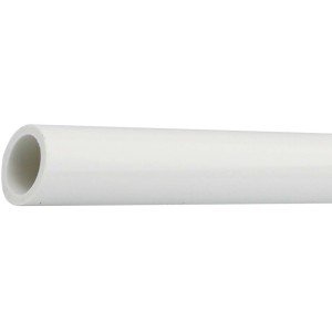 Tubo tondo bianco Arcansas in PVC, diametro 1,2 cm, lunghezza 260 cm.