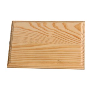 Tavola di legno rettangolare non trattata per accessori artistici.