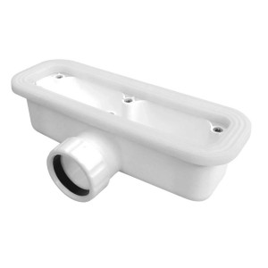 Piletta di scarico a pavimento Pilette Filo bianca per bagno o doccia.